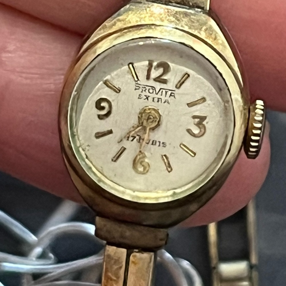 PROVITA VINTAGE 50s, ROLLED GOLD 17 jewels, , 20 microns ladies watch, marked